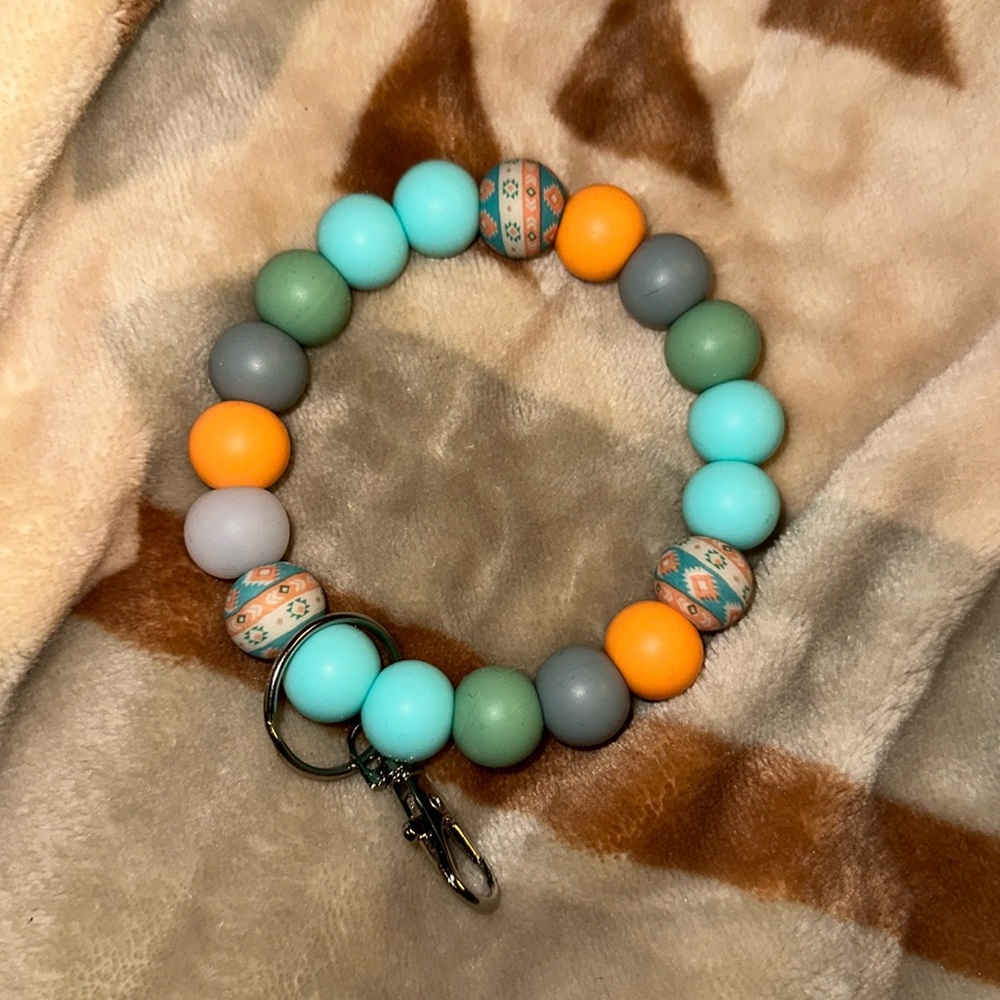 Beaded key ring